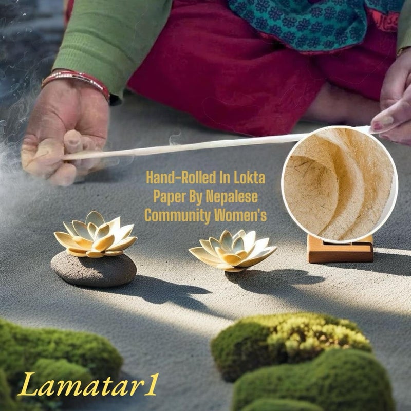 Lamatar1 Himalayan Region Cedar Rope Incense, from Kathmandu Nepal, Eco-Friendly, Used for Aromatic Ambiance, Healing, Purification, Pure Cedar Wood, Natural & Safe, 45 Ropes in a Bundle - Image 3